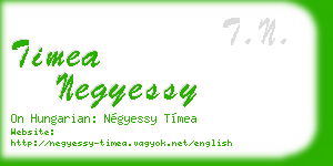 timea negyessy business card