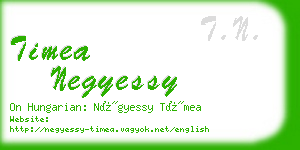 timea negyessy business card